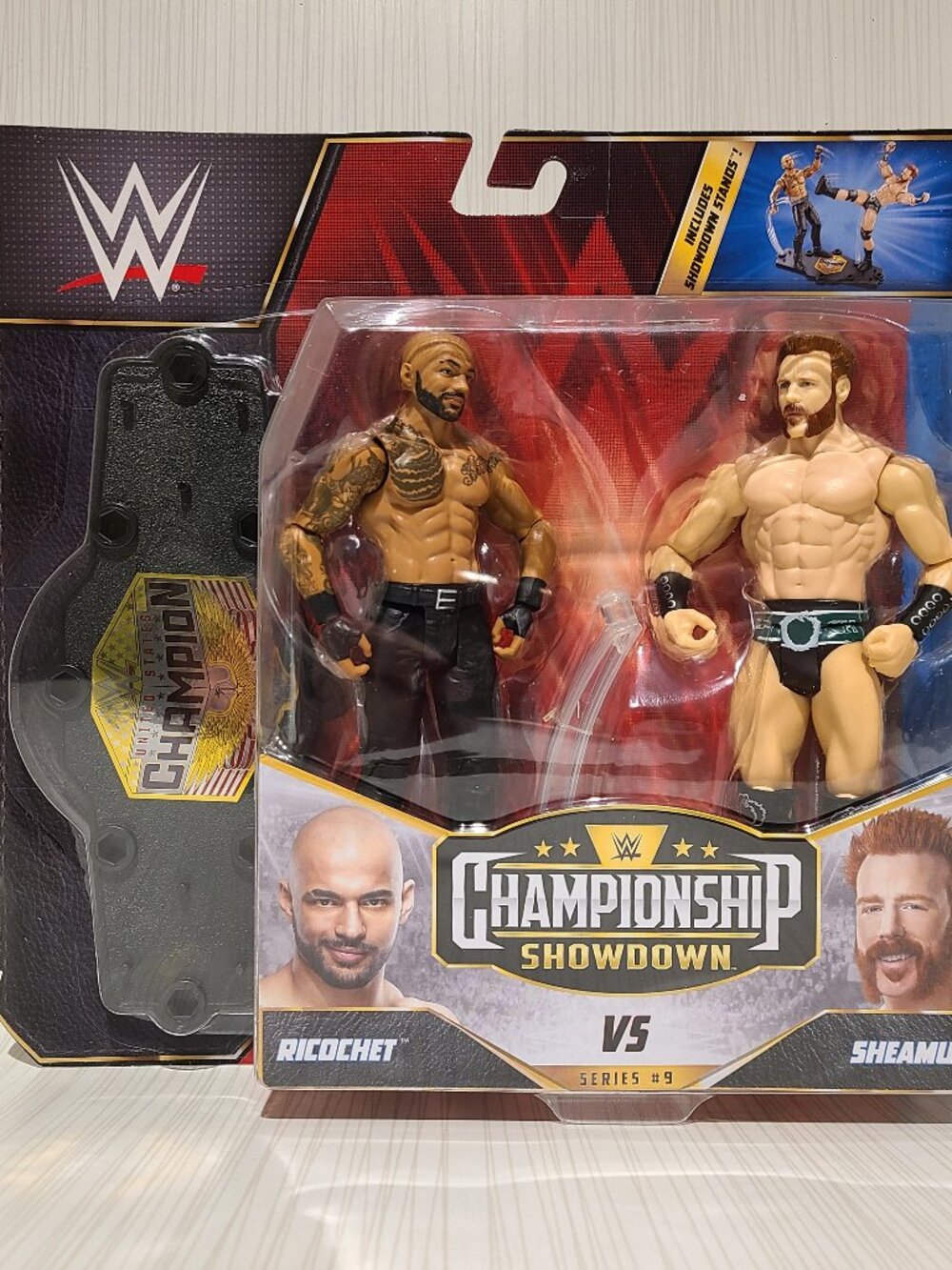 WWE Wrestling Championship Showdown Series 9 Sheamus vs Ricochet Action Figure